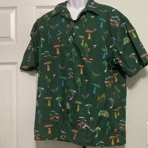 Howler Brothers mushroom foraging rare NWOT Pearl snap Ft lonesome embroidery